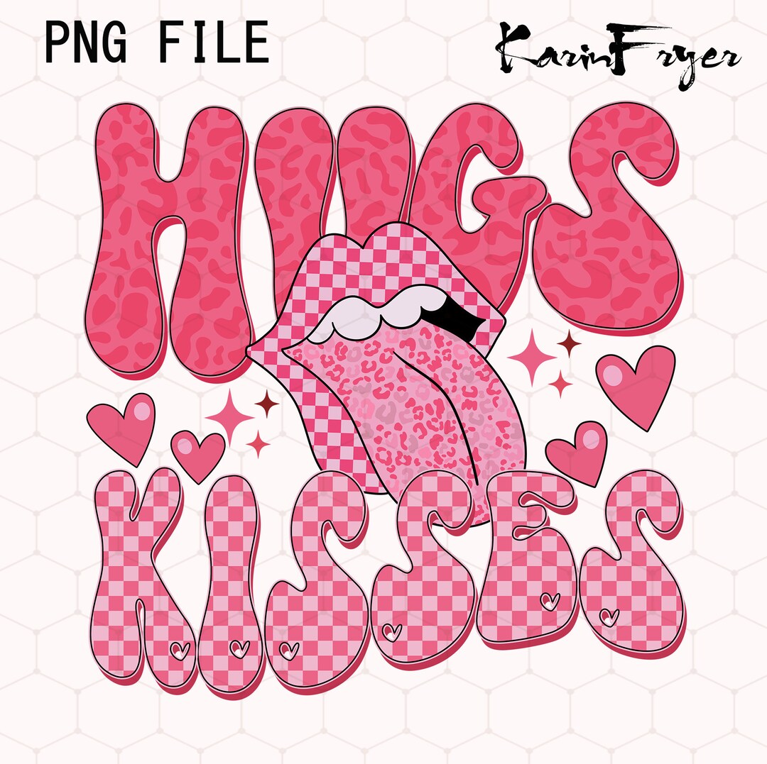 Hugs and Kisses Png Sublimation Design Download, Valentine's Day Png ...