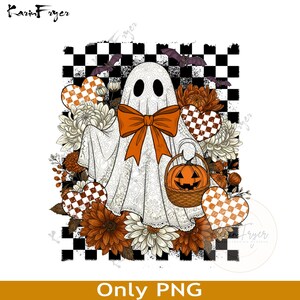 Retro Halloween Blumen Herbst Geist Spitze Png, Halloween Png, Blumen Herbst Png, Herbst Png, Gruselige Png, Blumen Halloween Png, Gruselige Vibes Png