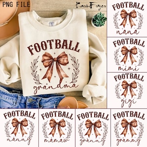 Football Grandma Bow Png Bundle, Fall Coquette Bow PNG, Fall Football Shirt Png, Football Sport Png, Football Mom Png, Game Day Sublimation