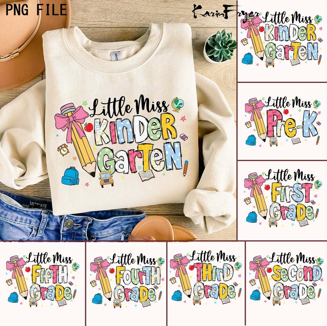 Back to School Bundle, Little Miss Kindergarten, First Day of School ...
