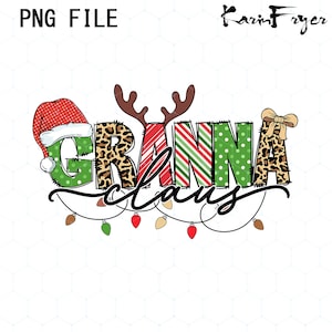 Granna Claus png, Christmas png, Retro Christmas,Christmas Sublimation, Sublimation Design, Granna sublimation, Granna png, Christmas Granna