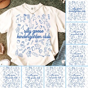 7 Back to School Goose PNG Bundle, Coquette Teacher First Day of School Shirt Design, Preppy Kindergarten Club, Pre-k 1st/2nd/3rd/4th Grade