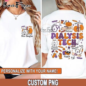 Personalized Dialysis Tech Halloween Png, Custom Dialysis Nurse Halloween, Nephrology Nurse Png,Nephrology Tech Png, Dialysis Technician Png
