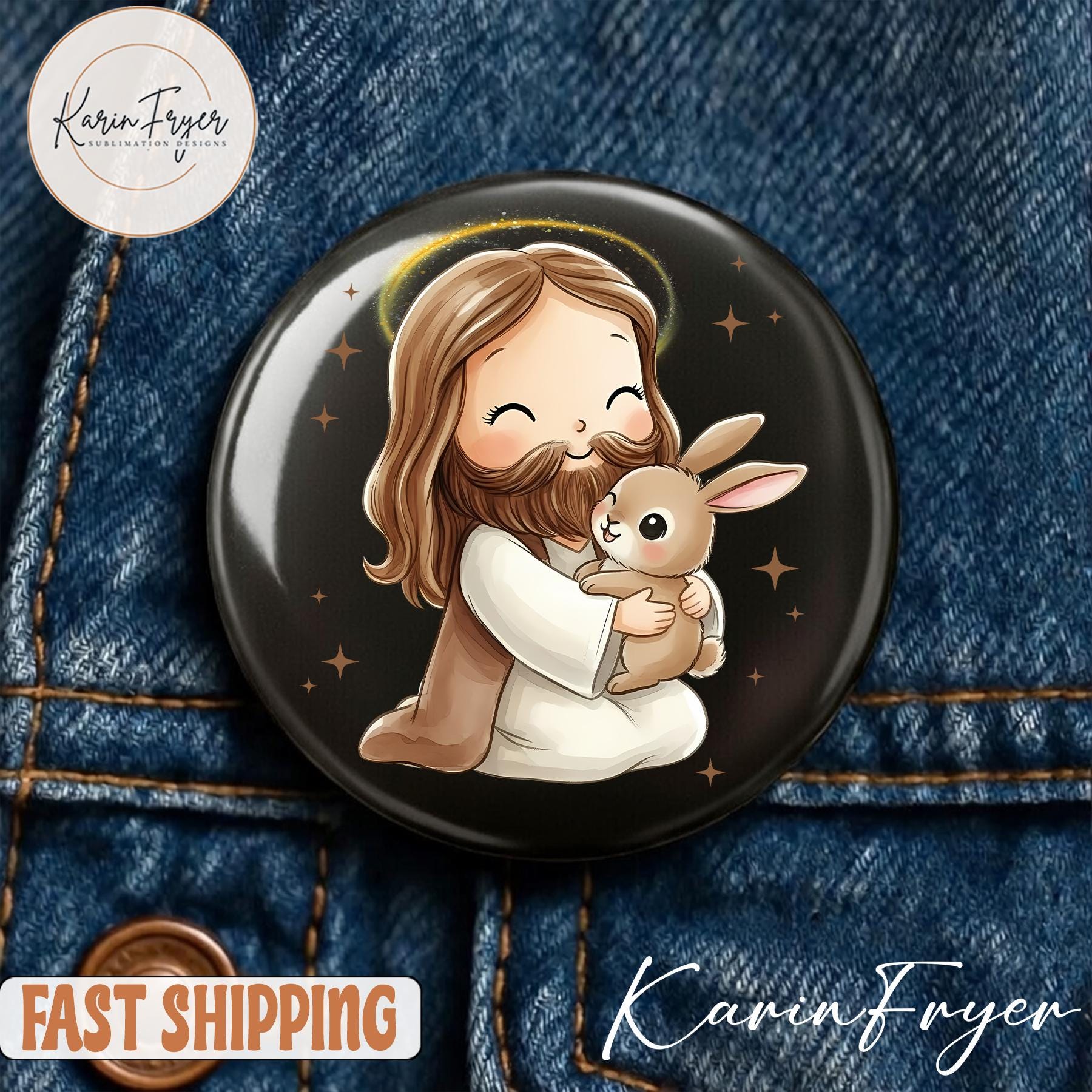 Coquette Brush Stroke Jesus Pin Button, He is Risen Front Button, Jesus ...