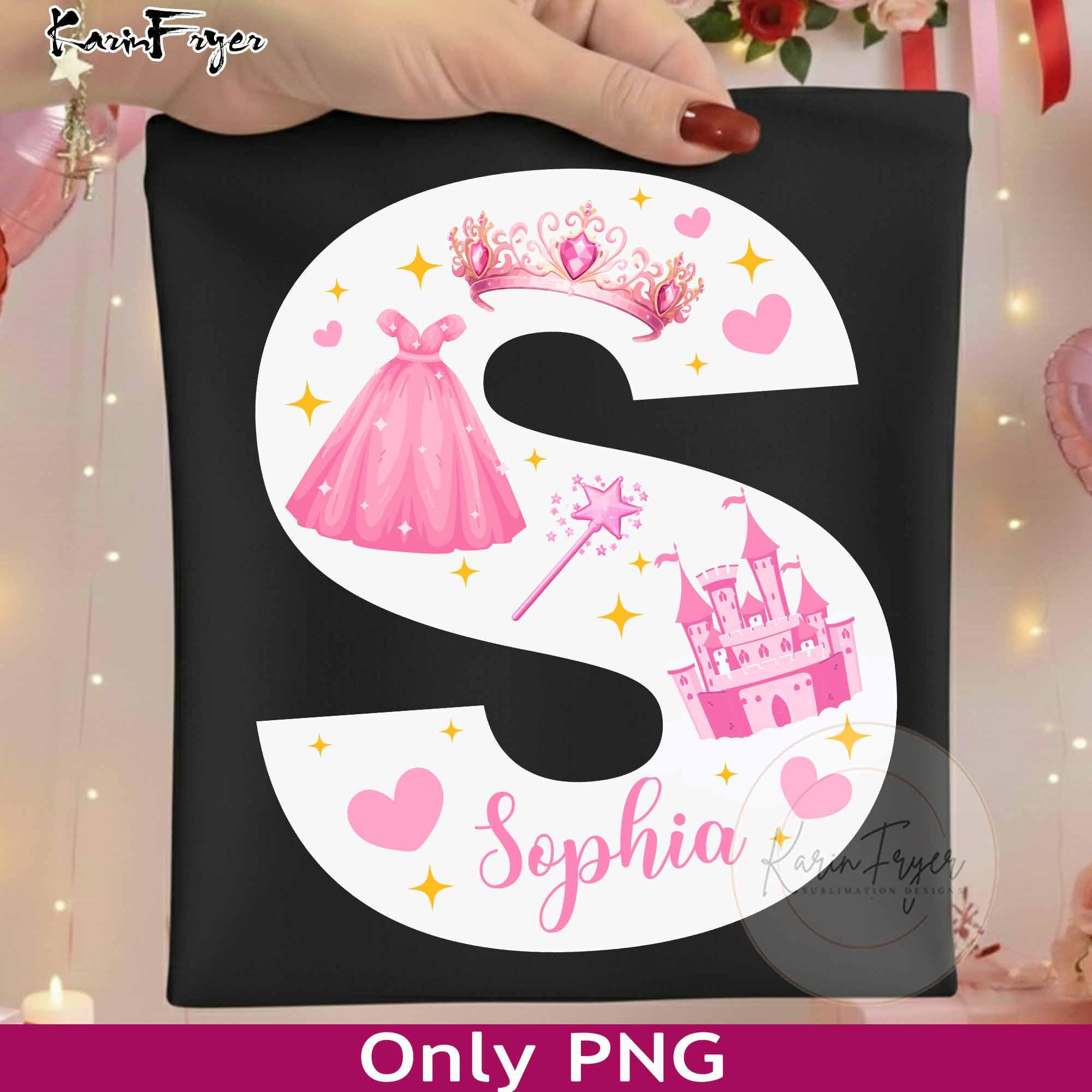 Personalized Princess Letter Wicked PNG, Custom Name Princess Letter ...