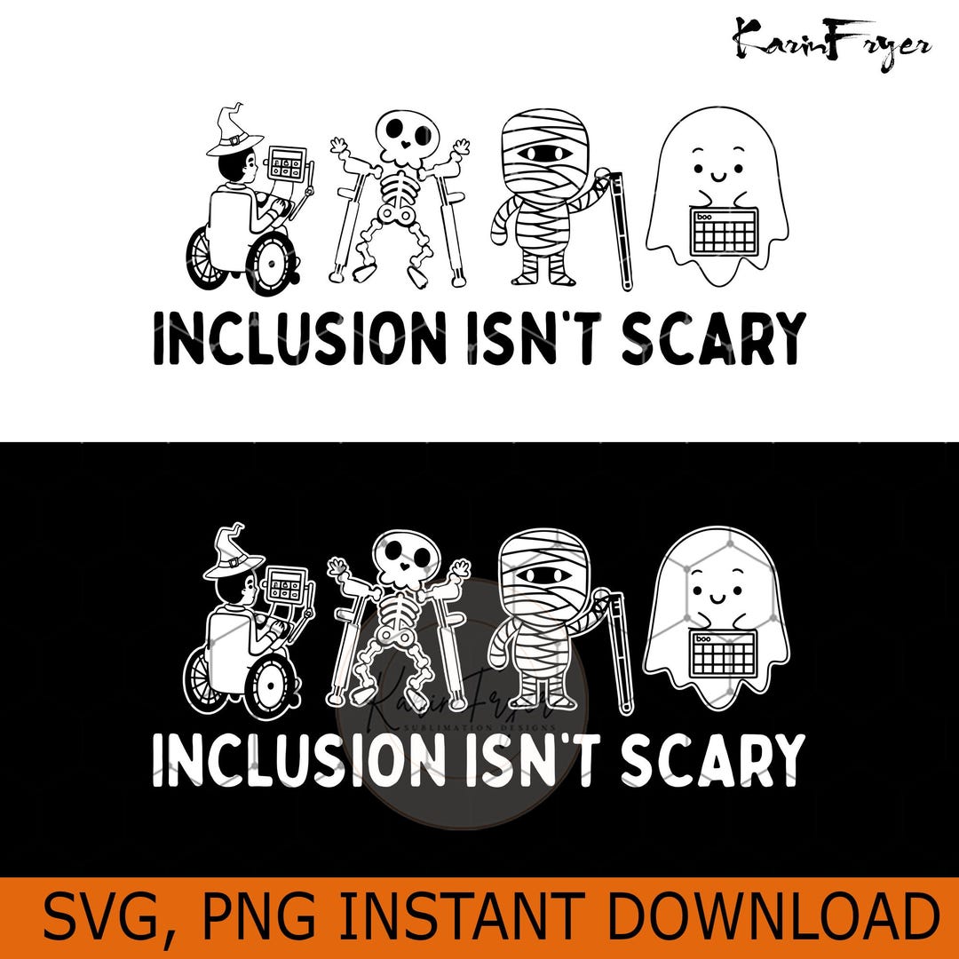 Bundle Inclusion Isn't Scary SVG, Png, SLP Halloween Png, Sped Teacher ...