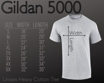 Gildan 5000 Men Size Chart T Shirt Mockup Gildan Tshirt Sizing G500 Size Chart for Gildan 5000 Sizing Mockup Unisex Heavy Cotton T-shirt