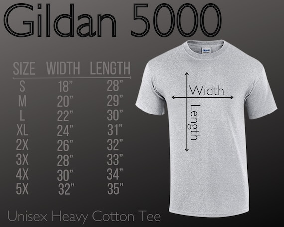 Gildan 5000 Men Size Chart T Shirt Mockup Gildan Tshirt Sizing