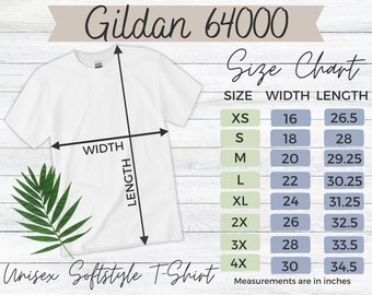 Gildan 64000 Größentabelle T-Shirt Mockup Gildan Tshirt Größe G640 Größentabelle für Gildan 64000 Größe Mockup Unisex Softstyle T-Shirt Einfach