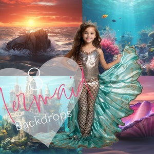 backdrop for photography mermaid overlay for photos mermaid backdrop underwater themed backdrop zoom background for kids mermaid backgrounds