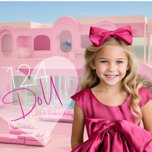 Barbie digital backdrop overlay for girls barbie movie prop barbie dreamhouse backdrop barbie world digital backdrop for girls