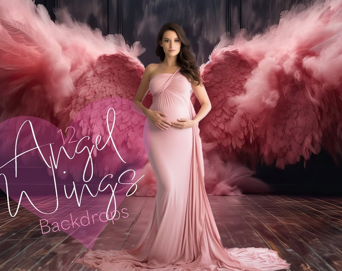 20 Heavenly Angel Wings Digital Backdrop Maternity Background - Etsy Canada