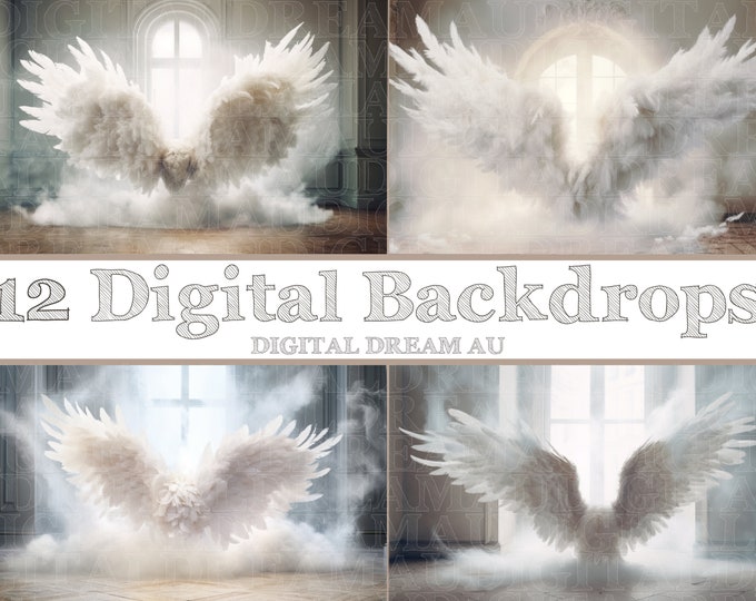 20 Heavenly Angel Wings Digital Backdrop Maternity Background - Etsy Canada