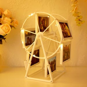 Ferris wheel photo frame, Custom Photo Ferris Wheel Anniversary Wedding Birthday, Personalized Unique Gifts, photo holder, Christmas Gift