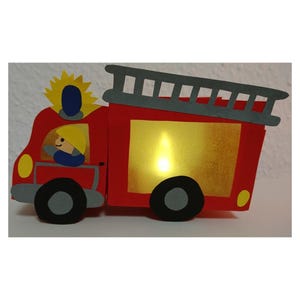 Fire engine lantern PDF craft template - make a lantern, St. Martin&#39;s lantern / St. Martin&#39;s lantern for children, table lantern template for children&#39;s lantern