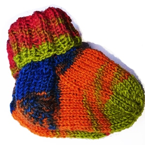 Knitting instructions baby socks 0-3 months knitting for beginners tutorial PDF instructions