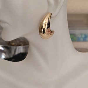Bottega Earrings, Teardrop Earrings, Gold hoop Earrings, Chunky Earrings, Statement Earrings, Gift for her , Aesthetic Earrings,Drop Earring