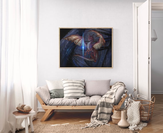 Safi'jiiva Monster Hunter: World dragon digital art print on archival matte OR luster photo paper, video game wall art, fantasy poster