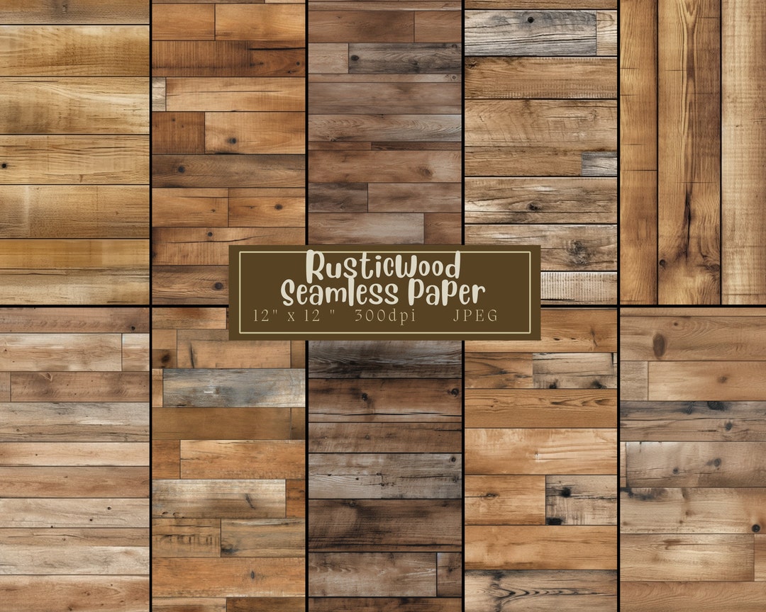 Rustic Wood Flooring Digital Paper Rustic Wood Panel Flooring Etsy