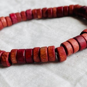 Wooden bead bracelet, Coconut Wood Bead Bracelet, Dark Brown Beachy Surfer Bracelet, best gift for her or him