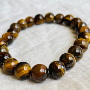 Healing Crystal Bracelet, Natural Crystals Beads Bracelet, Handmade Men Women, Stretchy Bracelet