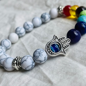 Healing Crystal Bracelet, Natural Crystals Beads Bracelet, Handmade Men Women, Stretchy Bracelet