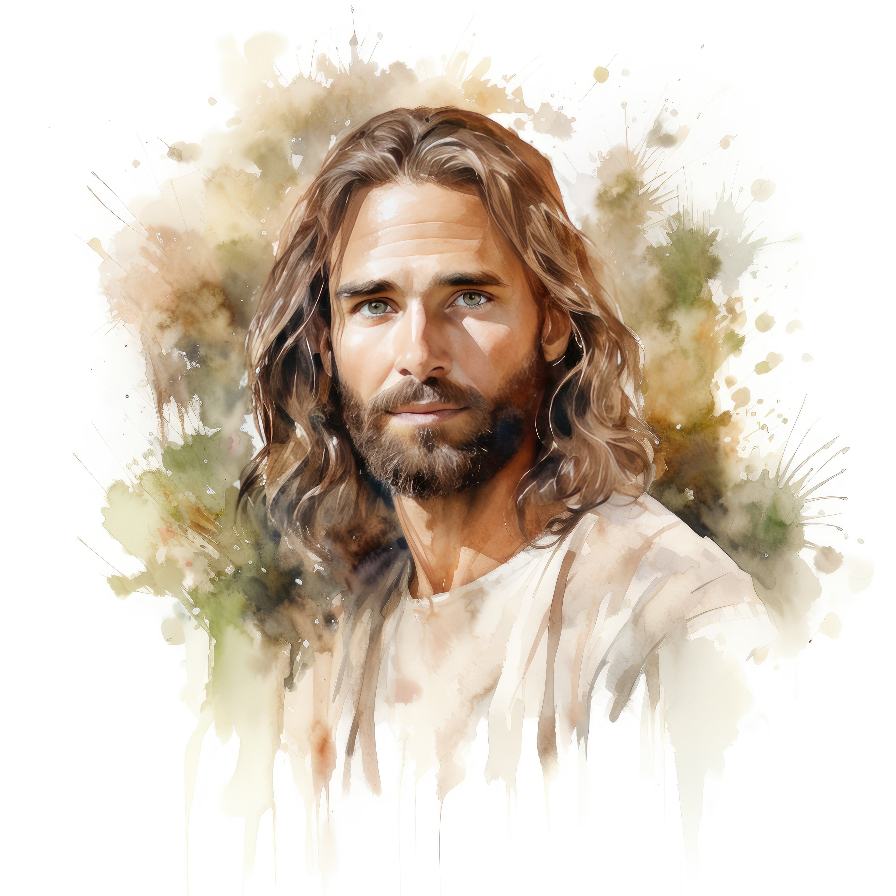 Pictures of Jesus Christ / Watercolor / For God So Loved The World / Jesus Christ Painting