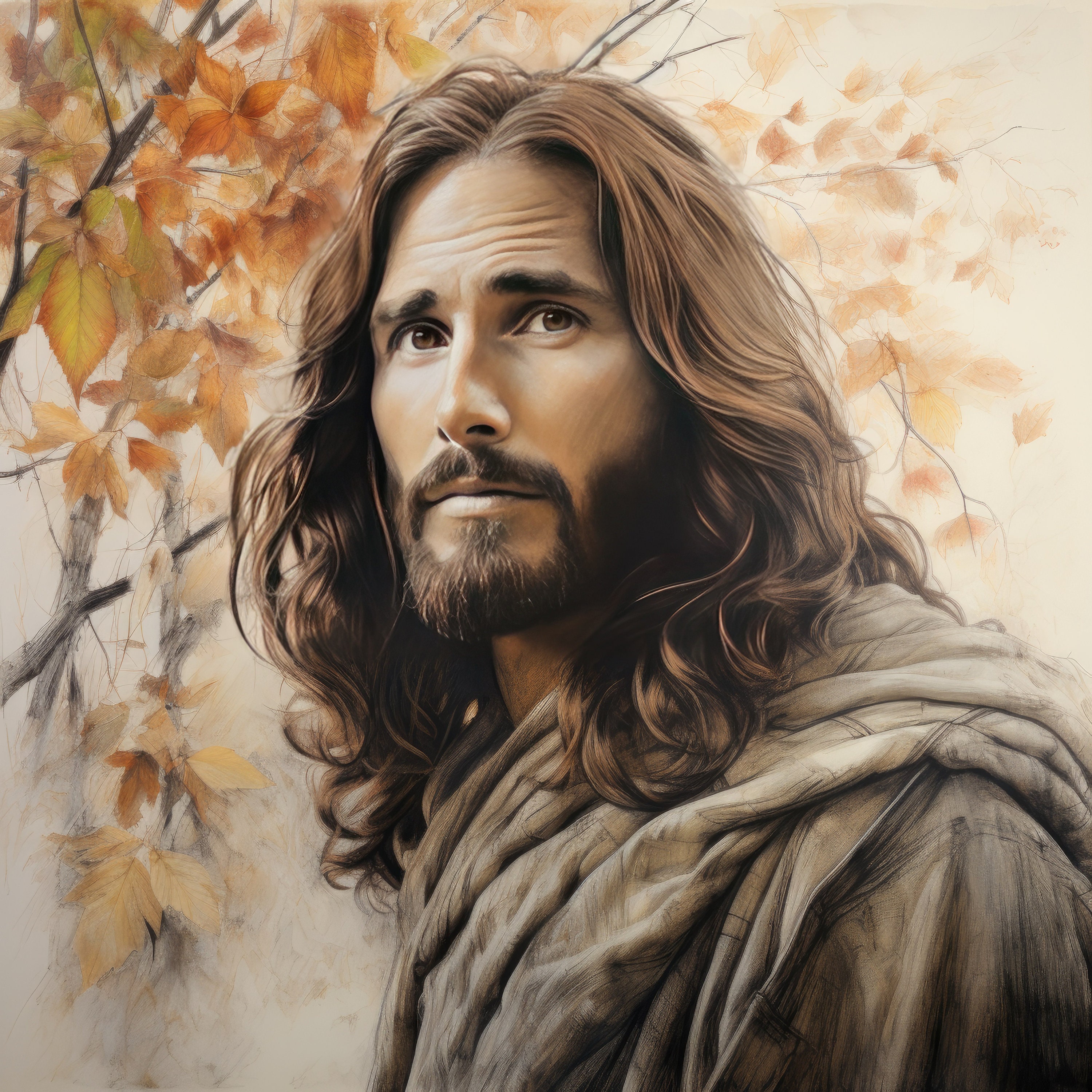 Pictures of Jesus Christ / Digital Art / Portrait of Jesus / Jesus Christ Art Etsy