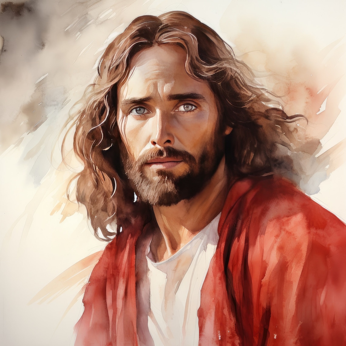 Jesus Bilder / Aquarell / Der Friedensfürst / Jesus Christus Etsy.de