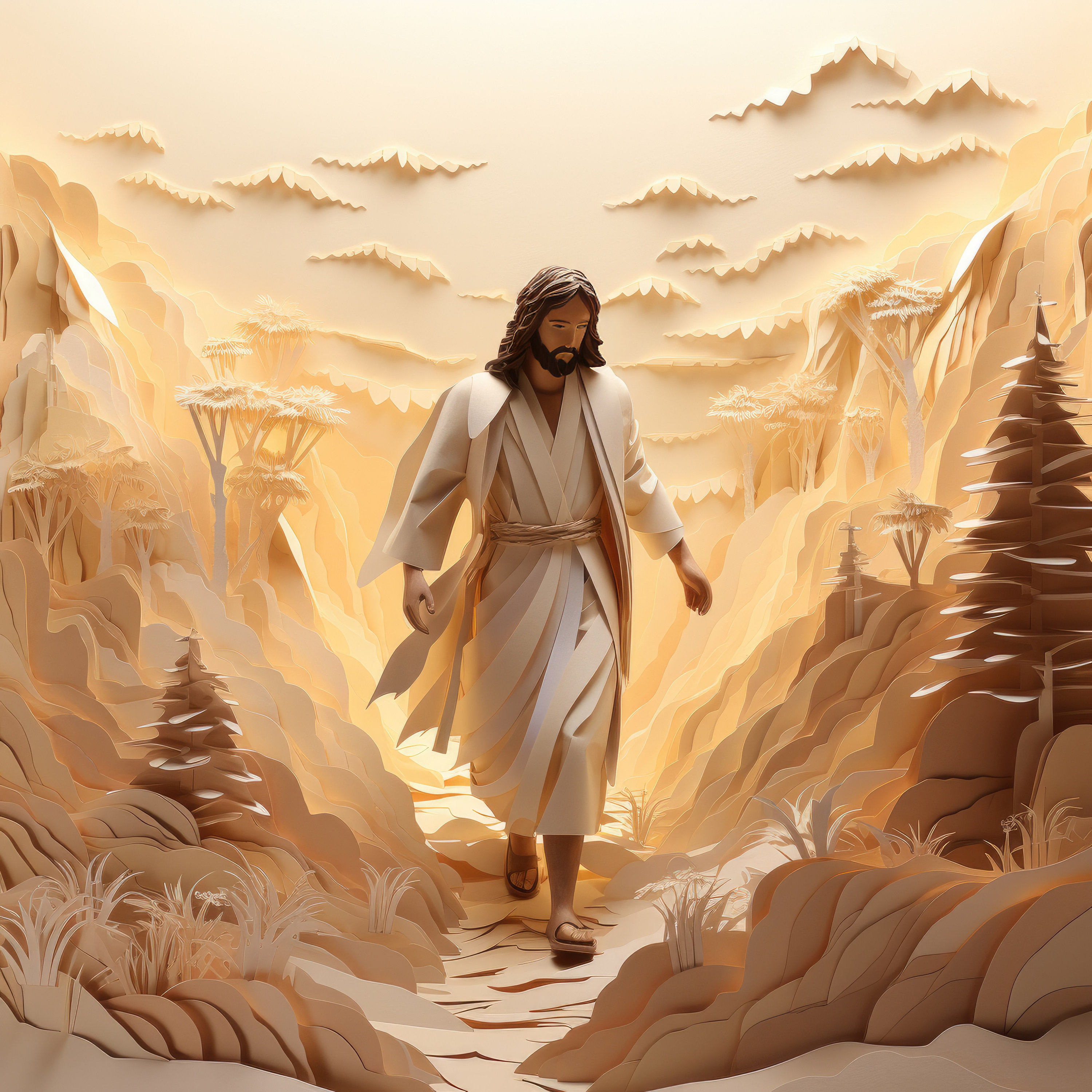 Pictures of Jesus Christ / Layered Paper / Fasting in the ...