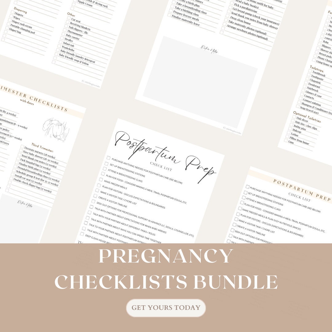 Pregnancy Planner Printable PDF | Printable Pregnancy Checklists ...