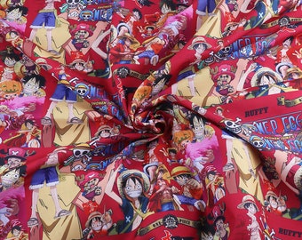 Japanese Anime Fabric Polyester Cotton Fabric Anime Fabric By the Half Yard