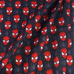 Spider Man Fabric Polyester Cotton Fabric Anime Fabric By the Half Yard