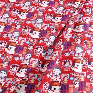Milky Peko Chan Fabric Polyester Cotton Fabric Anime Fabric By the Half Yard