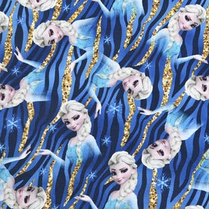 Disney Frozen Fabric Elsa Fabric 100% Cotton Fabric By the Half Yard