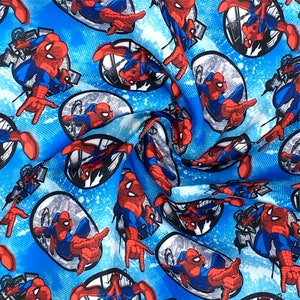 Spider Man Fabric Polyester Cotton Fabric Anime Fabric By the Half Yard