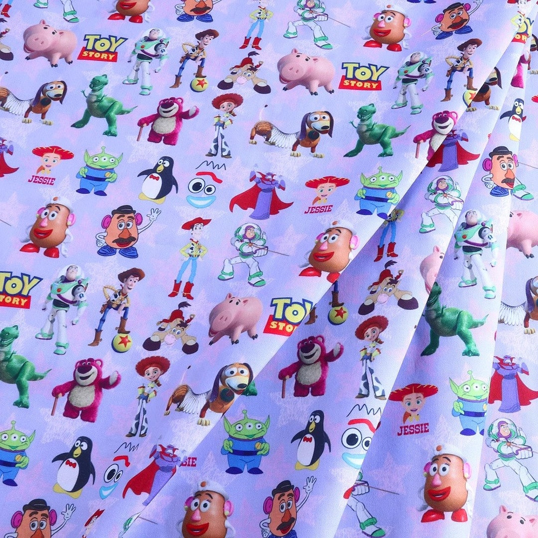 Toy Story Fabric Polyester Cotton Fabric Anime Fabric by the Etsy