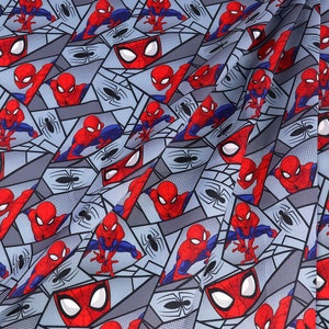 Spider Man Fabric Polyester Cotton Fabric Anime Fabric By the Half Yard