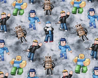 Roblox Fabric, By the Half Yard, 100% Cotton, Gamer Fabric