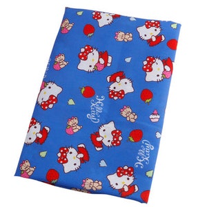 Hello Kitty Fabric Polyester Cotton Fabric Anime Fabric By the Half Yard