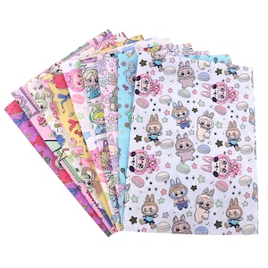 LABUBU Fabric Polyester Cotton Fabric Anime Fabric By the Half Yard