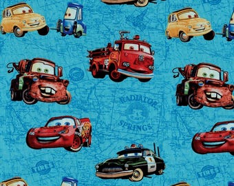 Tessuto Disney Cars 100% cotone a mezzo metro