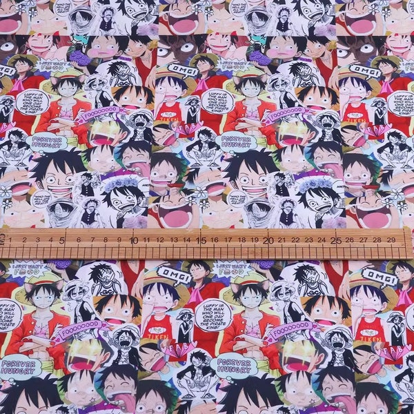 Tissu Anime japonais Tissu en coton polyester Tissu Anime par la demi-cour