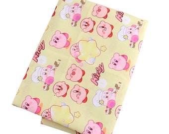 Kirby Fabric Polyester Cotton Fabric Anime Fabric By the Half Yard