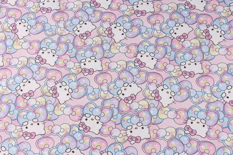 Hello Kitty Fabric Lucky Kitty Fabric Cotton Fabric Anime Fabric by the