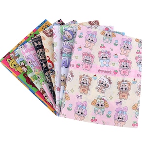 LABUBU Fabric Polyester Cotton Fabric Anime Fabric By the Half Yard