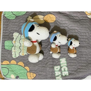 Handmade Crochet Amigurumi Plush Cute Dog Backpack Keychain, Gifts for Him and Her, Easter Gift Plush Cartoon Dog