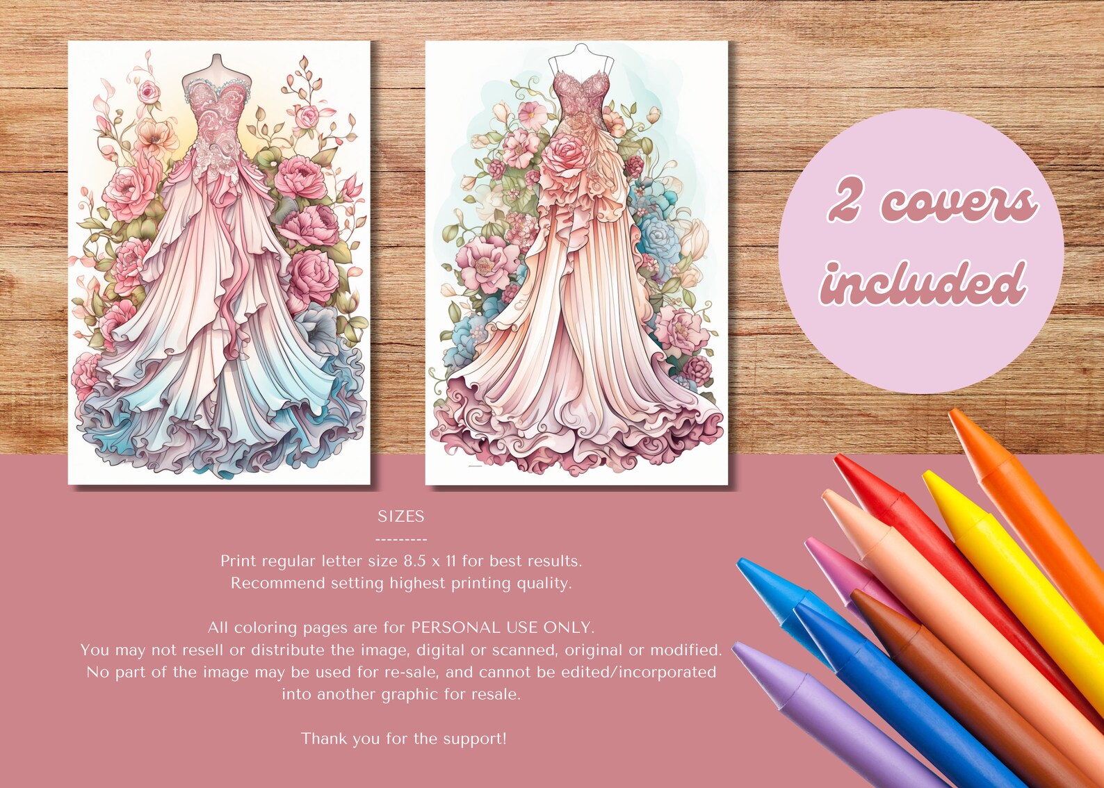 Dresses Coloring Pages Fashion and Color for Kids and Adults Detailed