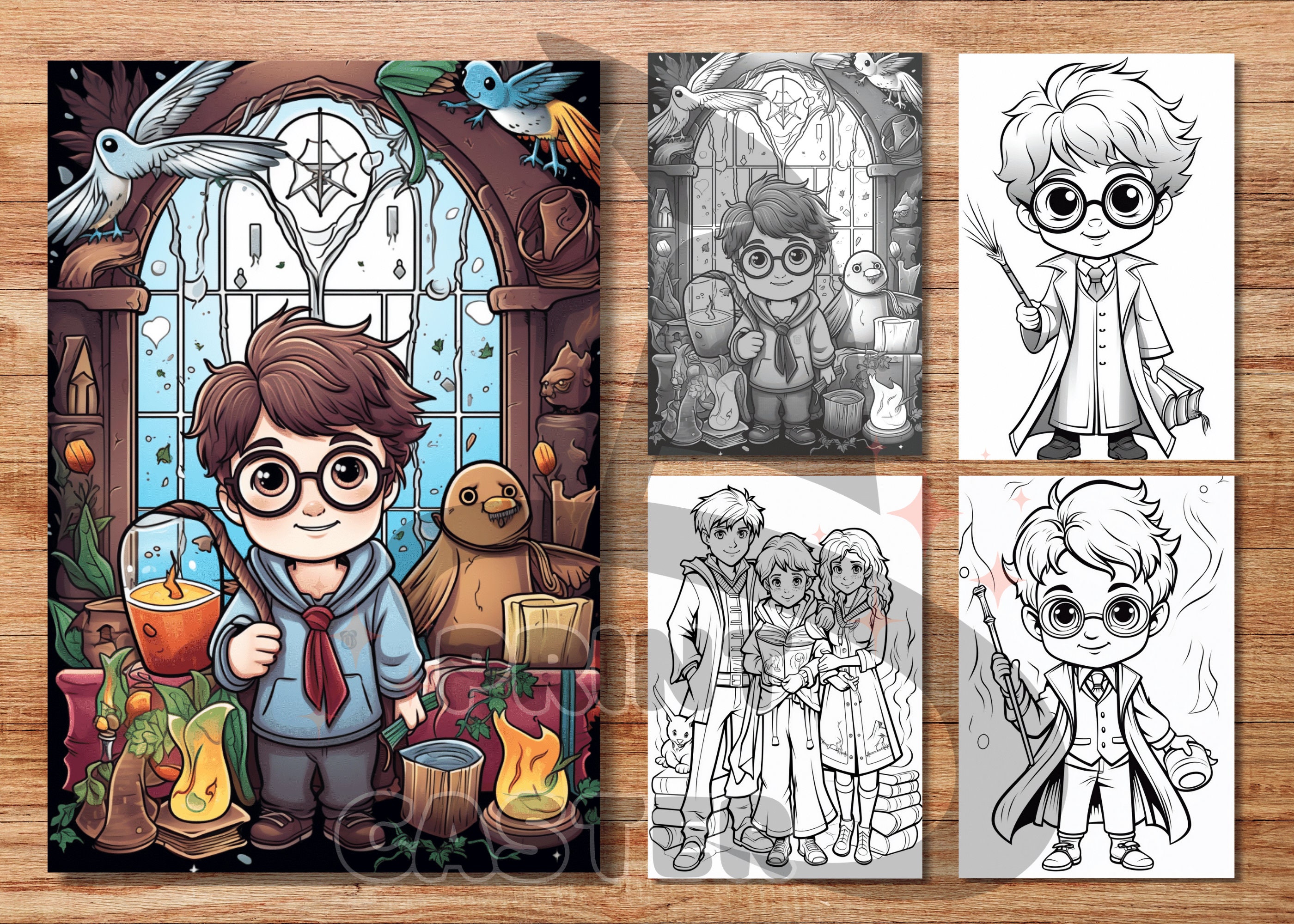 Magical Wizard-inspired Coloring Pages: Engage in an Enchanting Journey