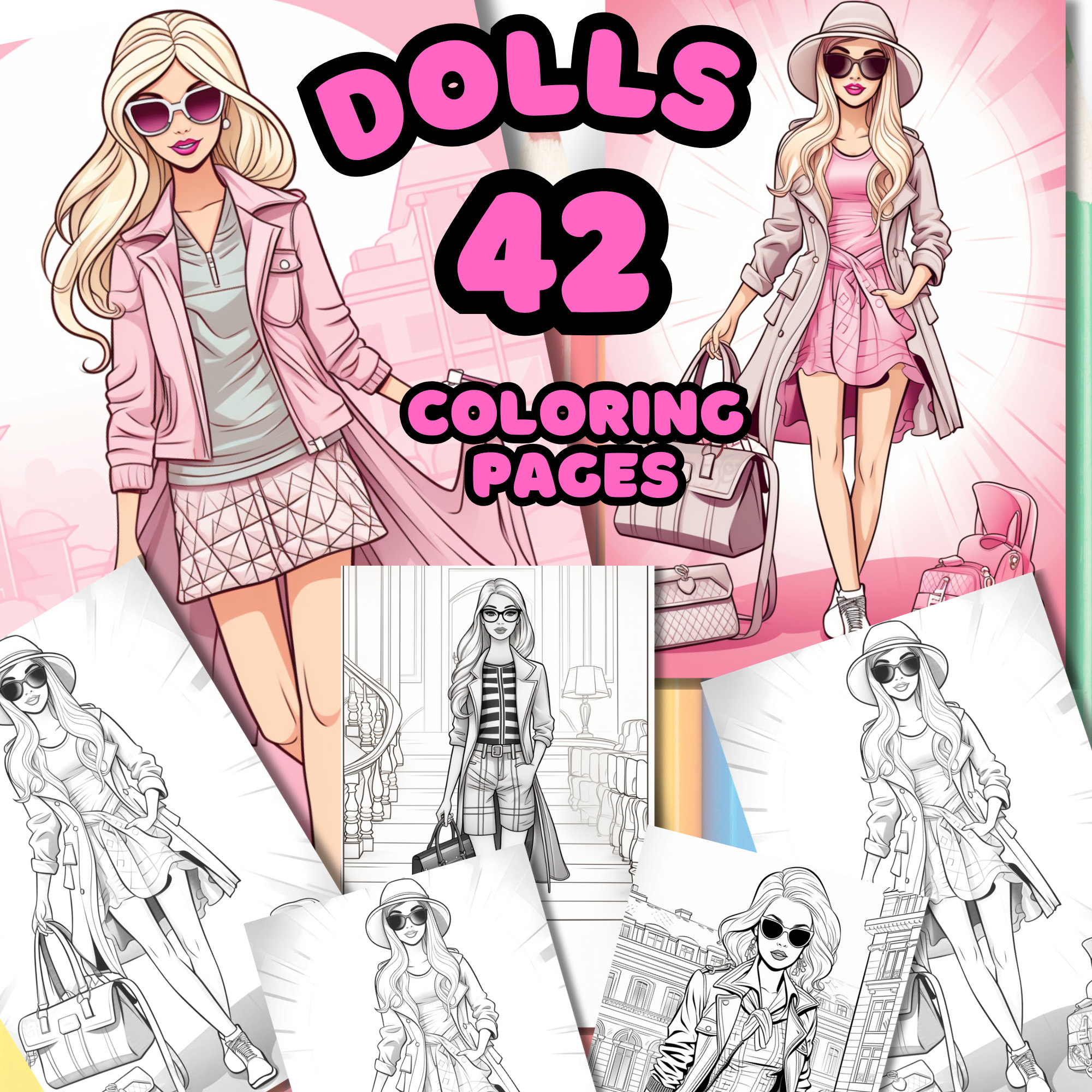 Barbie Movie Coloring Pages Instant Download Etsy